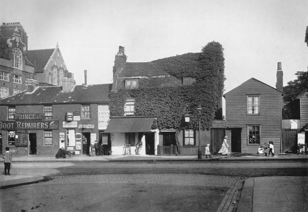 Gamle hytter i Merton Road, Tooting, c1890, 1912 av Unbekannt