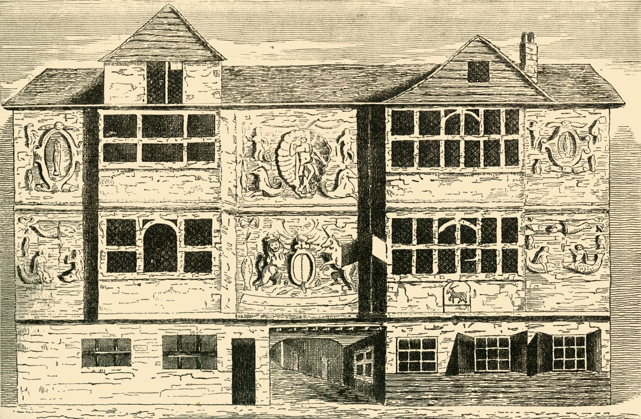 Gamle hus tidligere ved Bankside, c1878. av Unbekannt