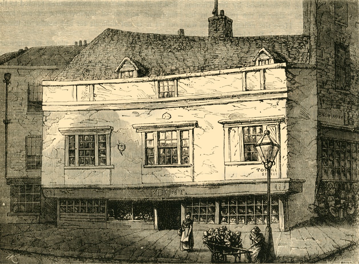 Gamle hus i Tothill Street, Westminster, 1881. av Unbekannt