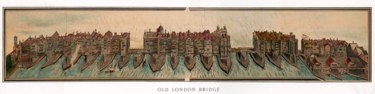 Old London Bridge, c1600 1893 av Unbekannt