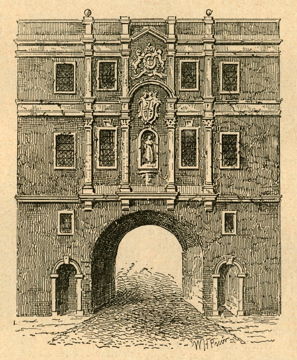 Old Lud Gate, fra et trykk utgitt rundt 1750, 1897. av Unbekannt