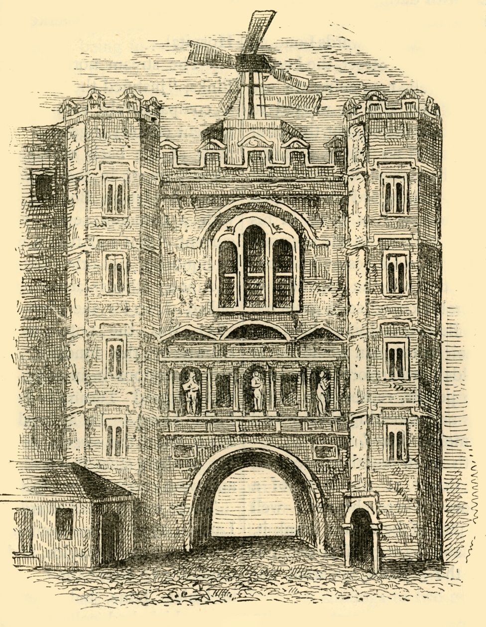 Old Newgate, c1760, c1872. av Unbekannt