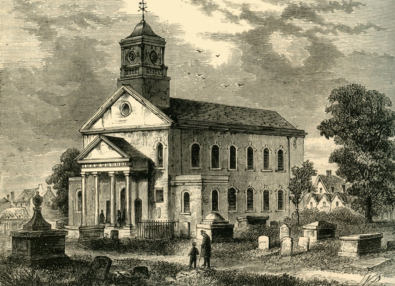 Old Newington Church i 1866, c1878. av Unbekannt