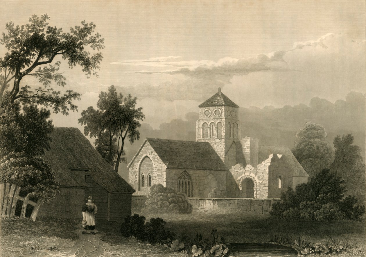 Old Shoreham Church, 1835. av Unbekannt