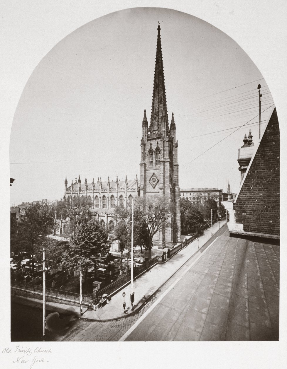 Old Trinity Church, New York City, New York, USA, ca 1865 av Unbekannt