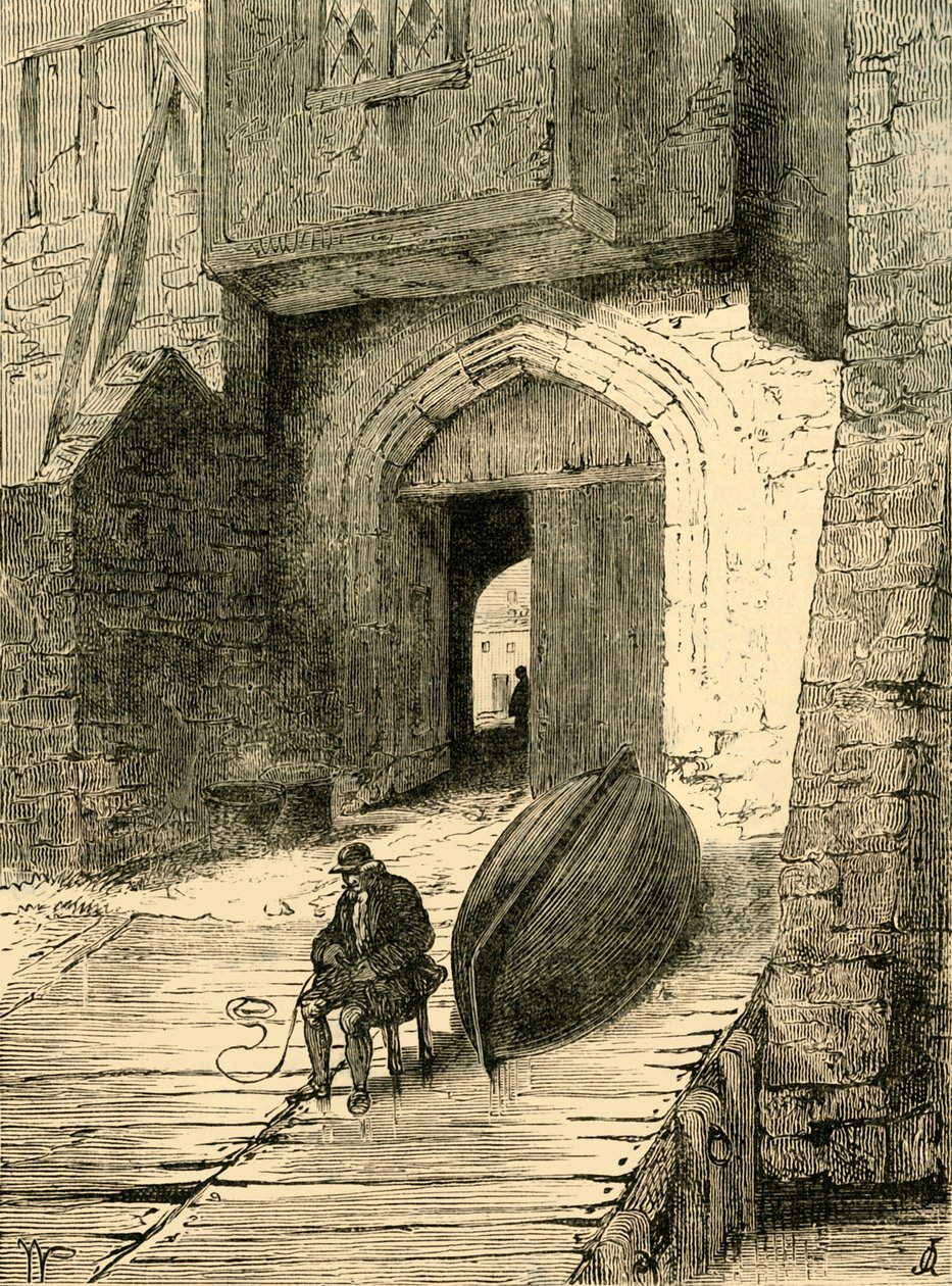 Old Whitehall Stairs, c1878. av Unbekannt