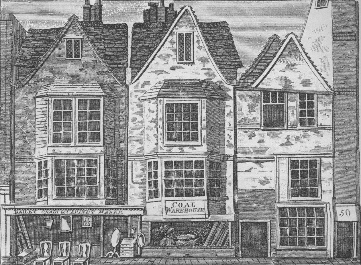 Gamle hus i St John Street, Clerkenwell, London, c1811 1911 av Unbekannt