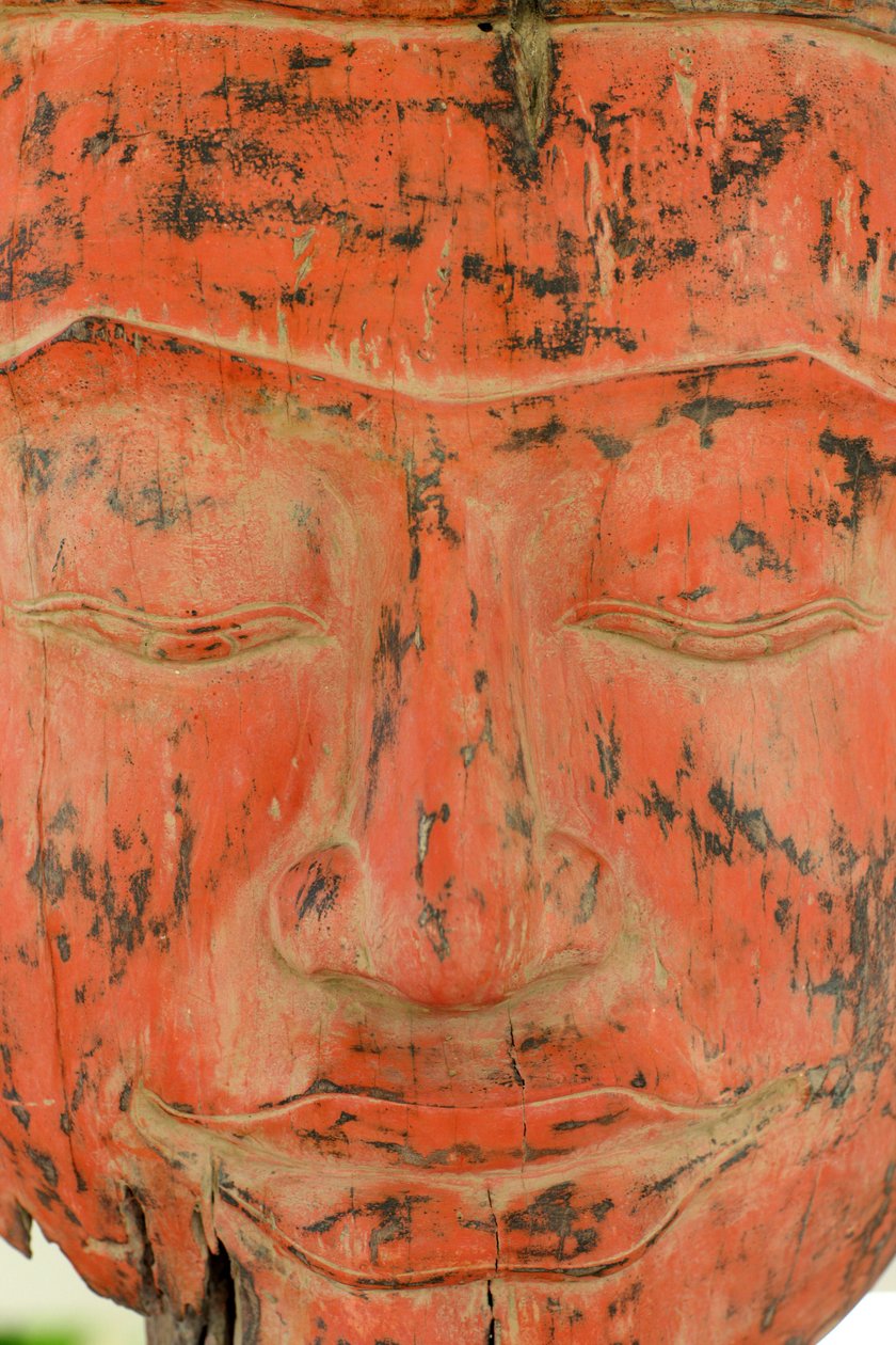 Gammel Buddha av tre. Tilbud ved Wat Phnom-tempelet. Siem Reap Kambodsja av Unbekannt