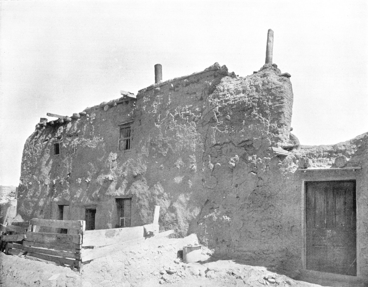 Eldste hus i USA, Santa Fe, New Mexico, USA, c1900. av Unbekannt