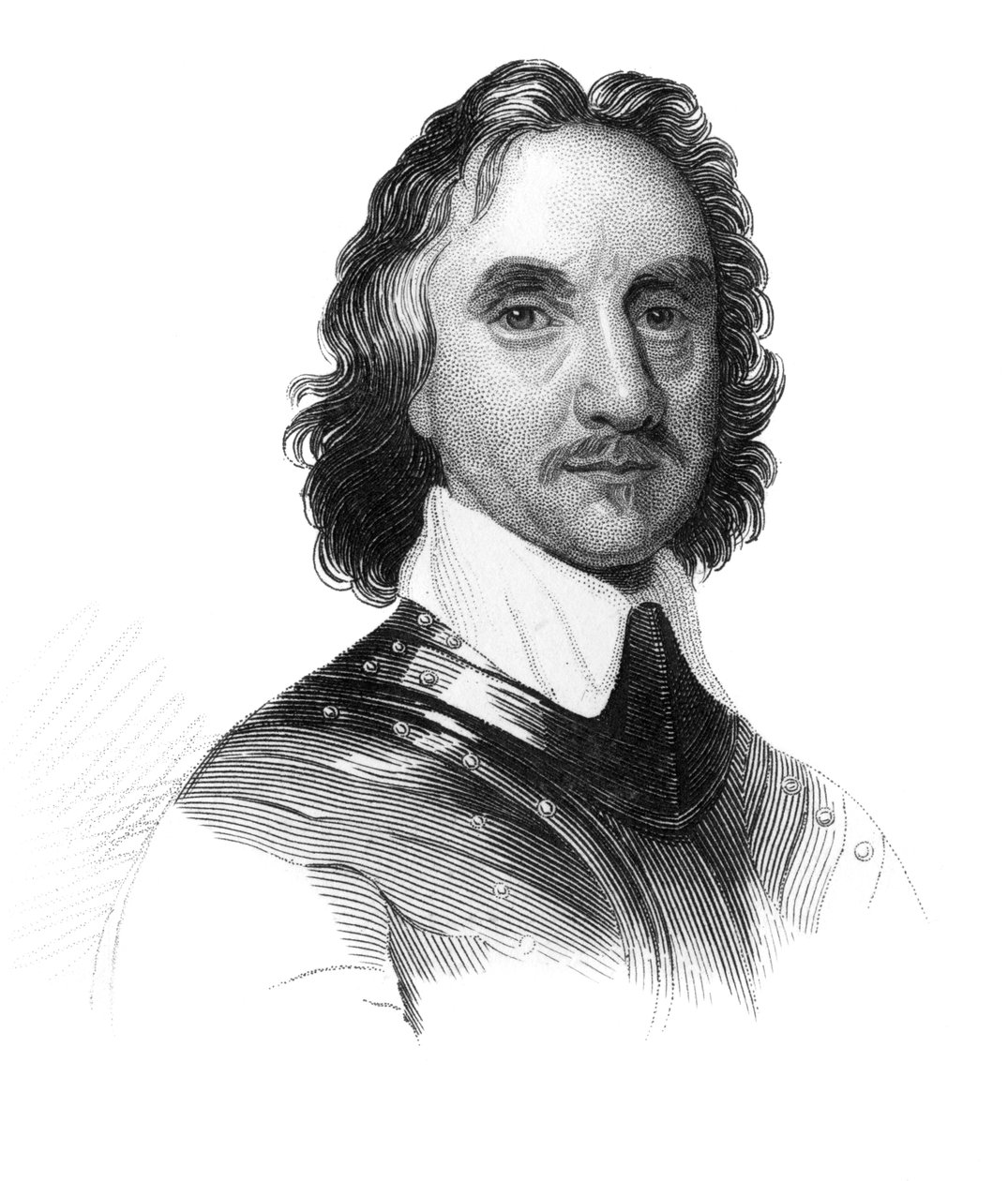 Oliver Cromwell, engelsk soldat og statsmann fra 1600-tallet, ca 1850 av Unbekannt