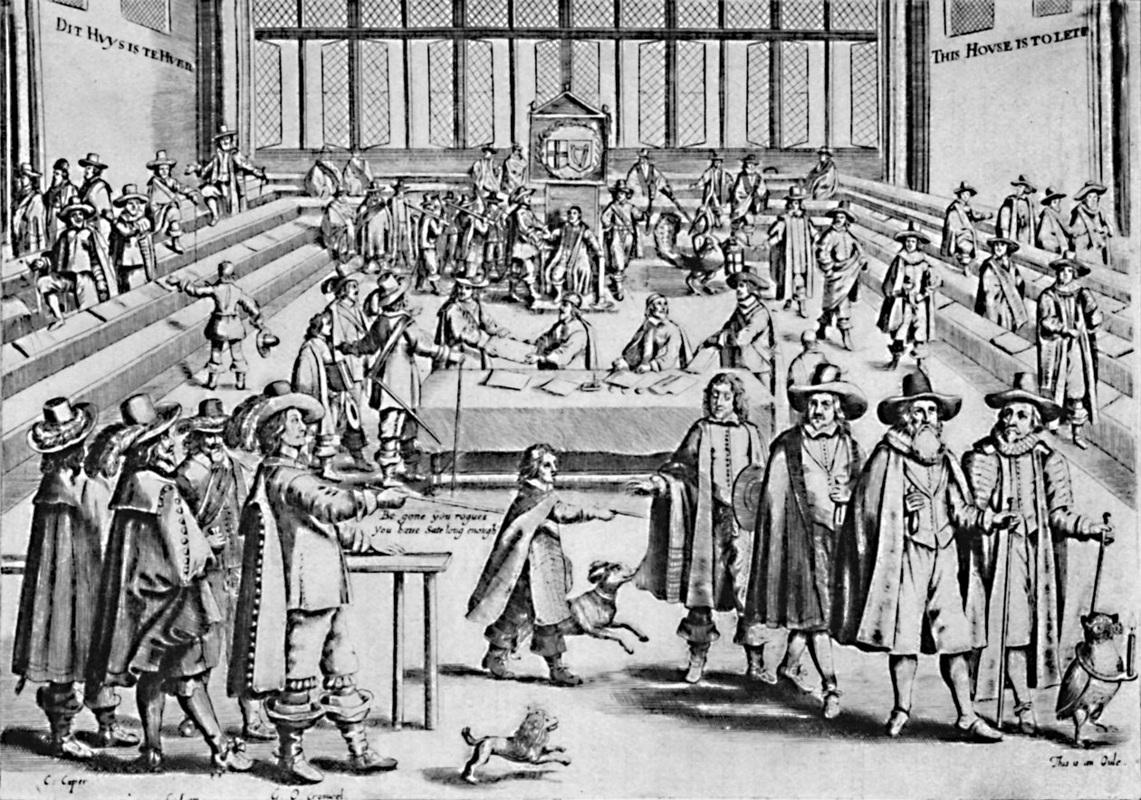 Oliver Cromwell oppløser det lange parlamentet, 1653, 1903 av Unbekannt