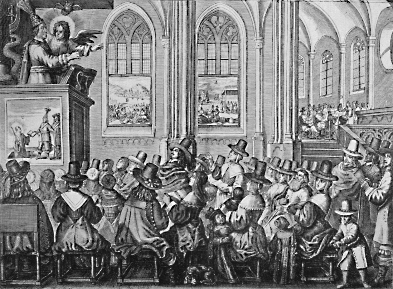 Oliver Cromwell Preaching, c1650, 1903 av Unbekannt