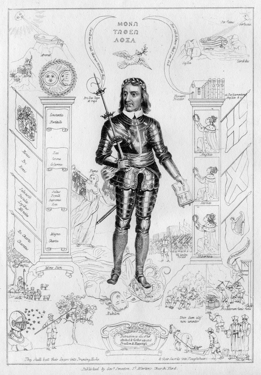 Oliver Cromwell som Kristus, ca 1650-tallet av Unbekannt