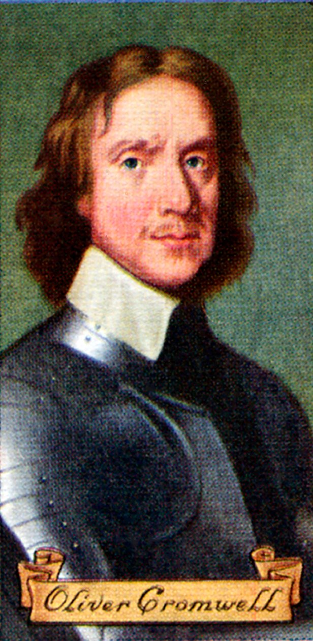 Oliver Cromwell, hentet fra en serie sigarettkort, 1935 av Unbekannt