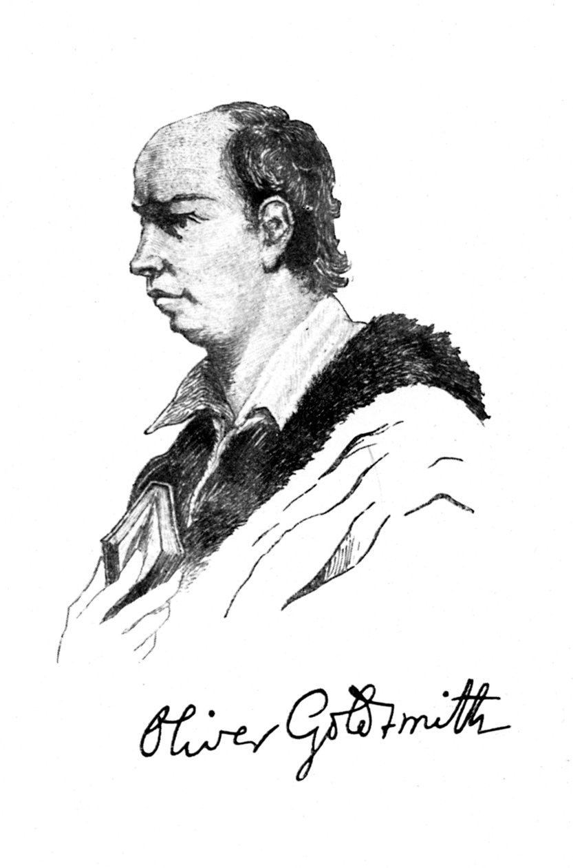 Oliver Goldsmith , irsk forfatter, poet og lege, 1912 av Unbekannt