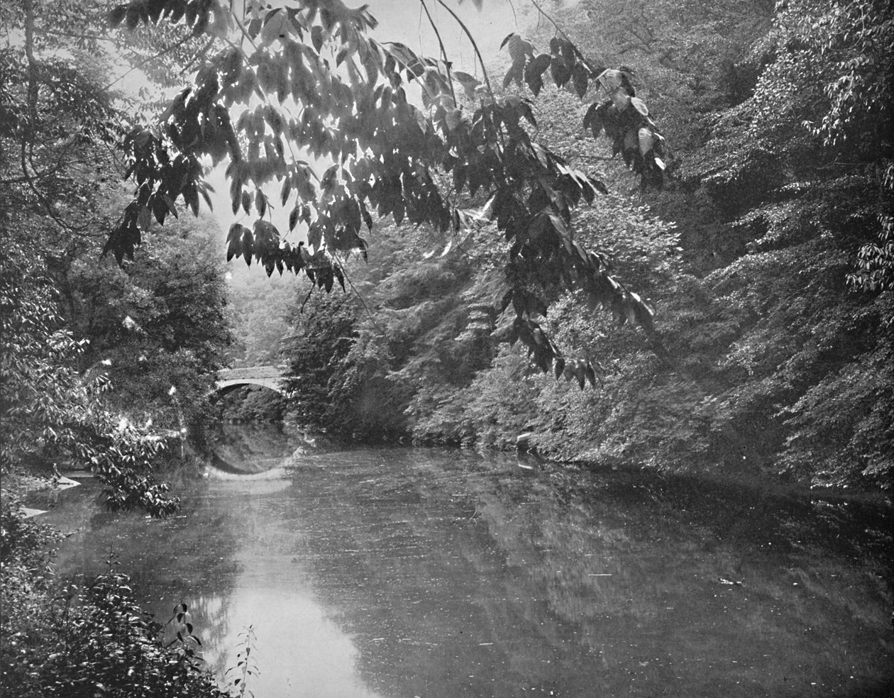 På Wissahickon Creek, Fairmount Park, Philadelphia, c1897. av Unbekannt