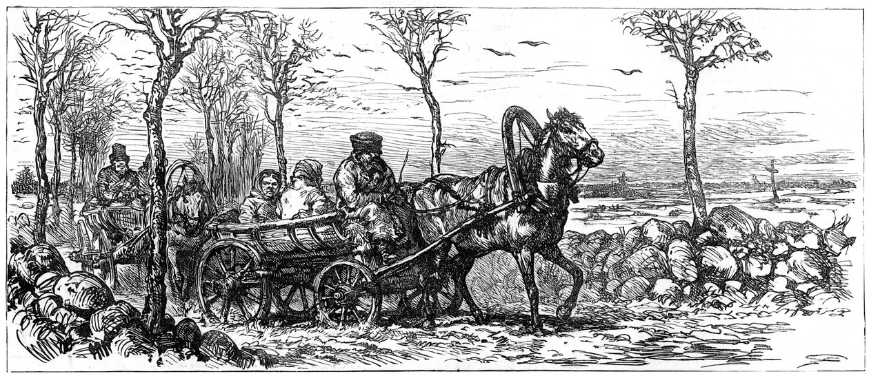På en vei nær St Petersburg, Russland, 1882 av Unbekannt