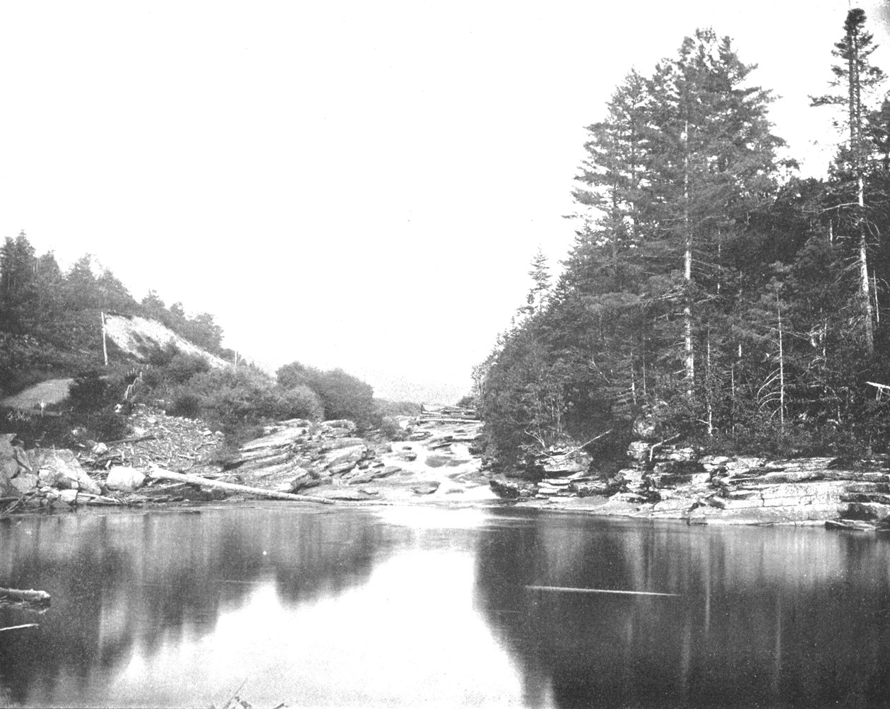 Ved Ammonoosuc-elven, White Mountains, New Hampshire, USA, c1900. av Unbekannt
