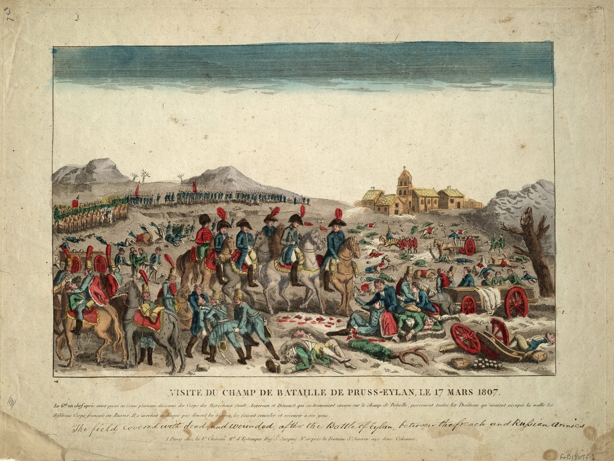 På slagmarken ved Eylau, 1807 av Unbekannt