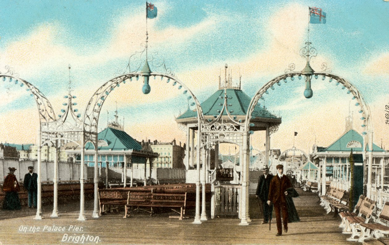 På Palace Pier, Brighton, Sussex, ca 1900-tallet av Unbekannt
