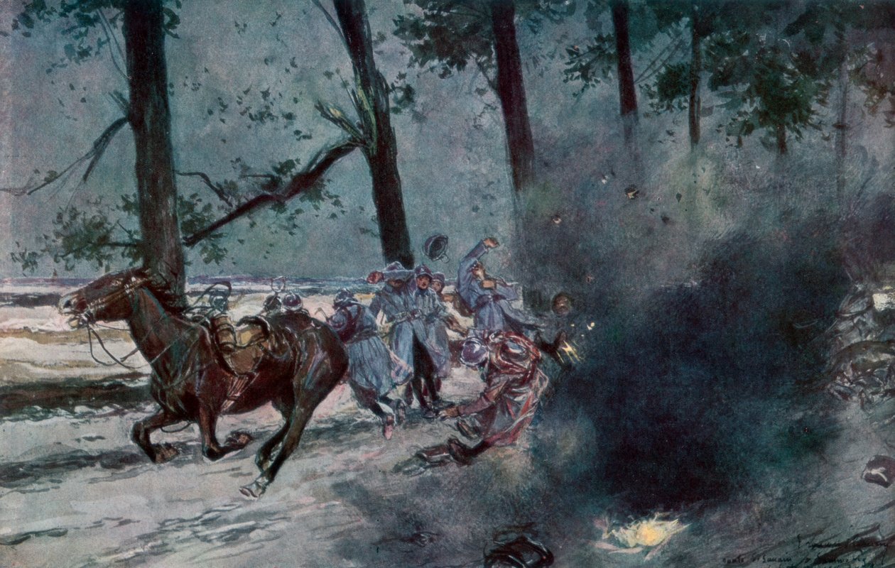 På veien til Souain, Sommepy, Frankrike, første verdenskrig, 1915 1929 av Unbekannt