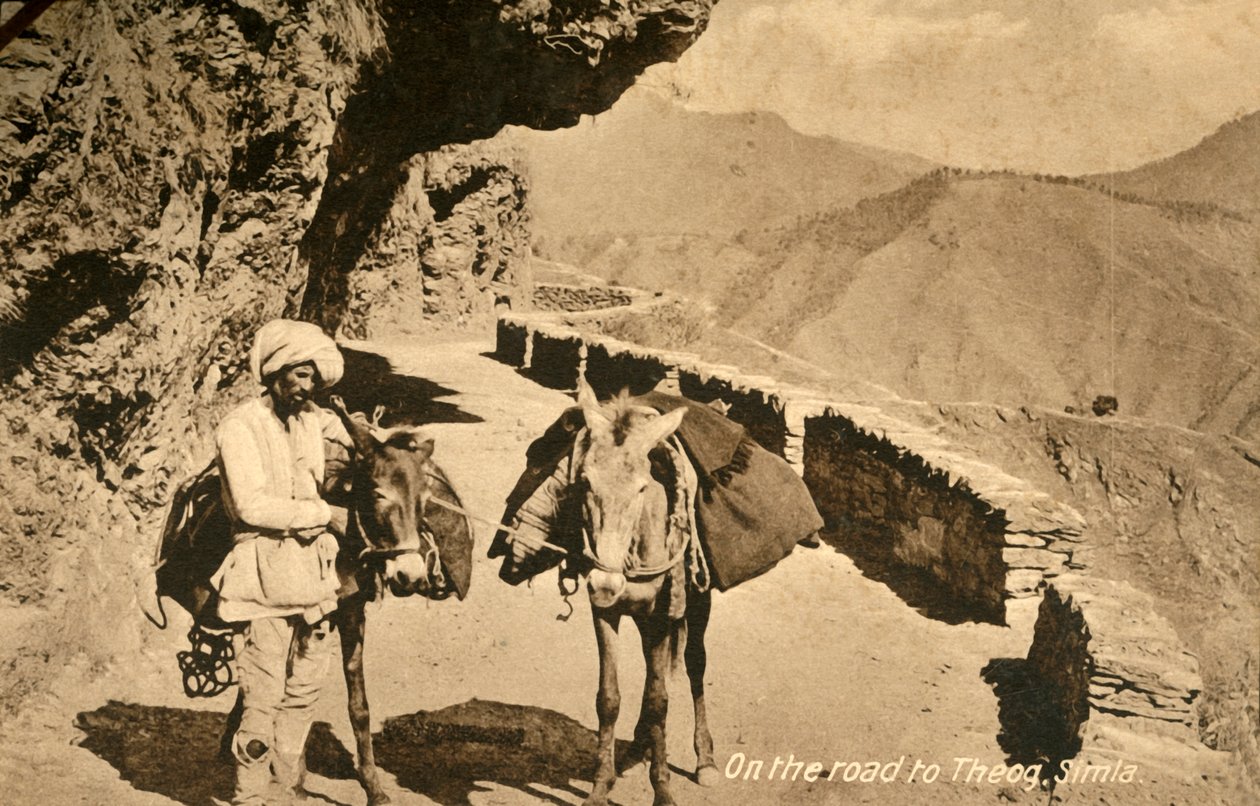 På veien til Theog, Simla, c1918-c1939. av Unbekannt