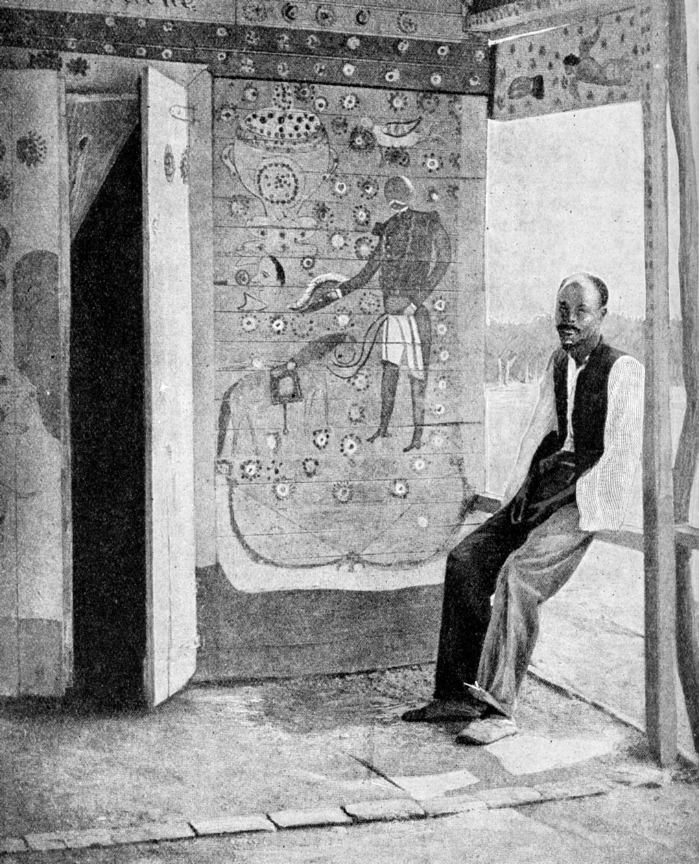 På terskelen til et voodootempel, Haiti, 1922 av Unbekannt