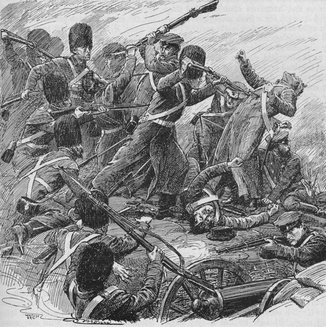 Nok en gang kom vaktene tilbake, og med uimotståelig energi drev dem ut, 1902 av Unbekannt
