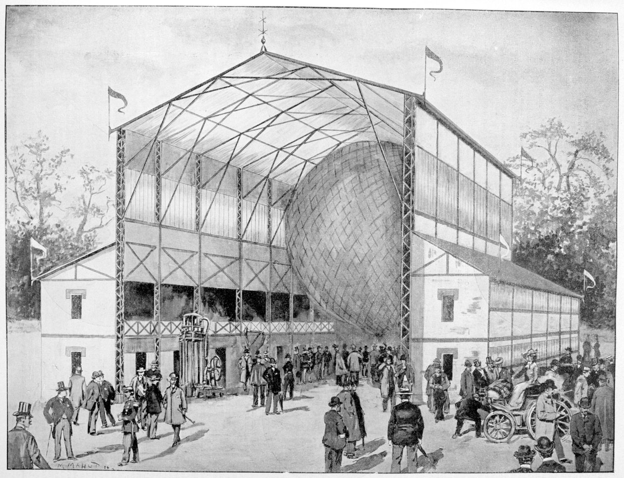 En av de store attraksjonene i Vincennes, Paris, 1900 av Unbekannt