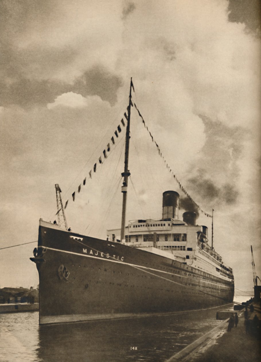 Et av de største skipene som flyter, Majestic eid av Cunard White Star Line, 1936 av Unbekannt