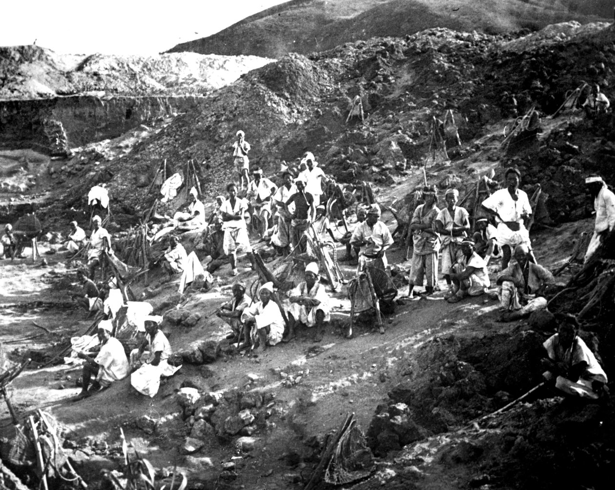 Dagbruddsgruve, Korea, 1900 av Unbekannt