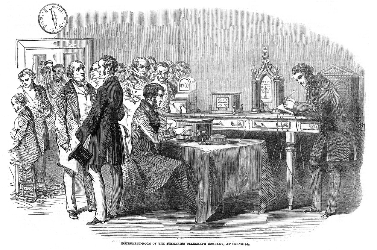 Åpning av 1851 London til Paris telegrafforbindelse 1852 av Unbekannt