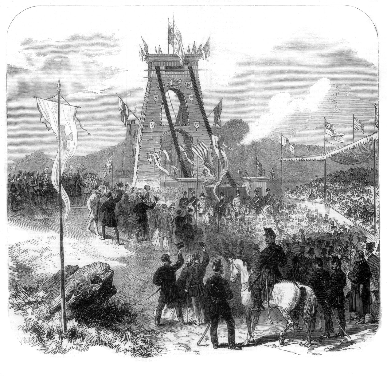 Åpning av Clifton Suspension Bridge, Bristol, 1864 av Unbekannt