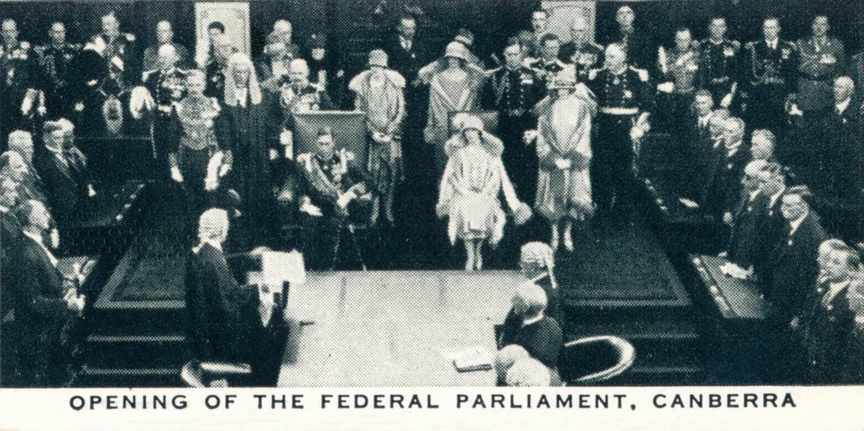Åpning av det føderale parlamentet, Canberra, 1927 1937 av Unbekannt