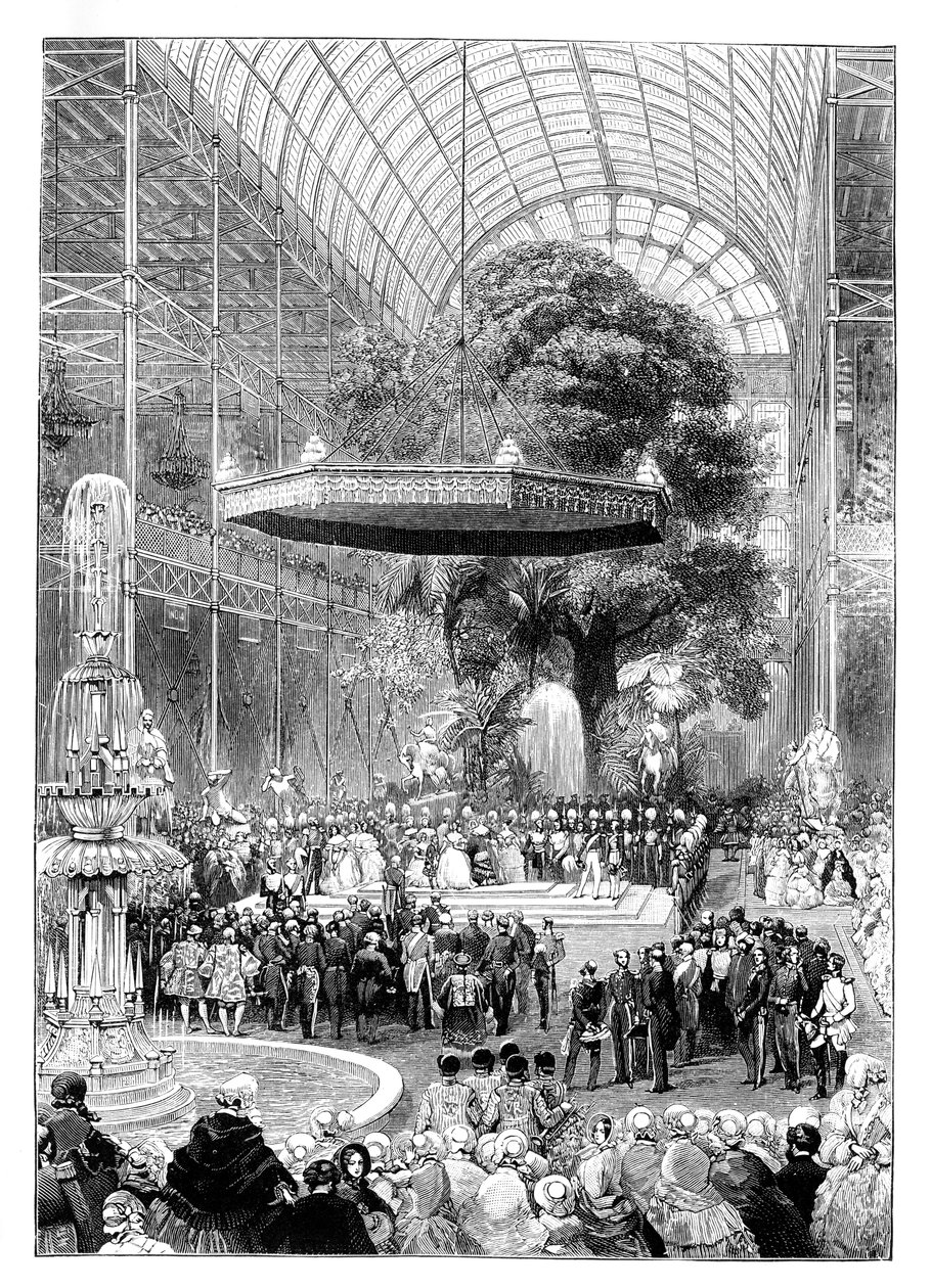 Åpning av den store utstillingen, Hyde Park, London, 1851, 1888. av Unbekannt