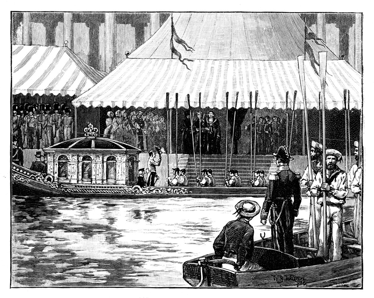 Åpning av London Coal Exchange, Royal Procession, Custom-House Quay, London, c1888 av Unbekannt