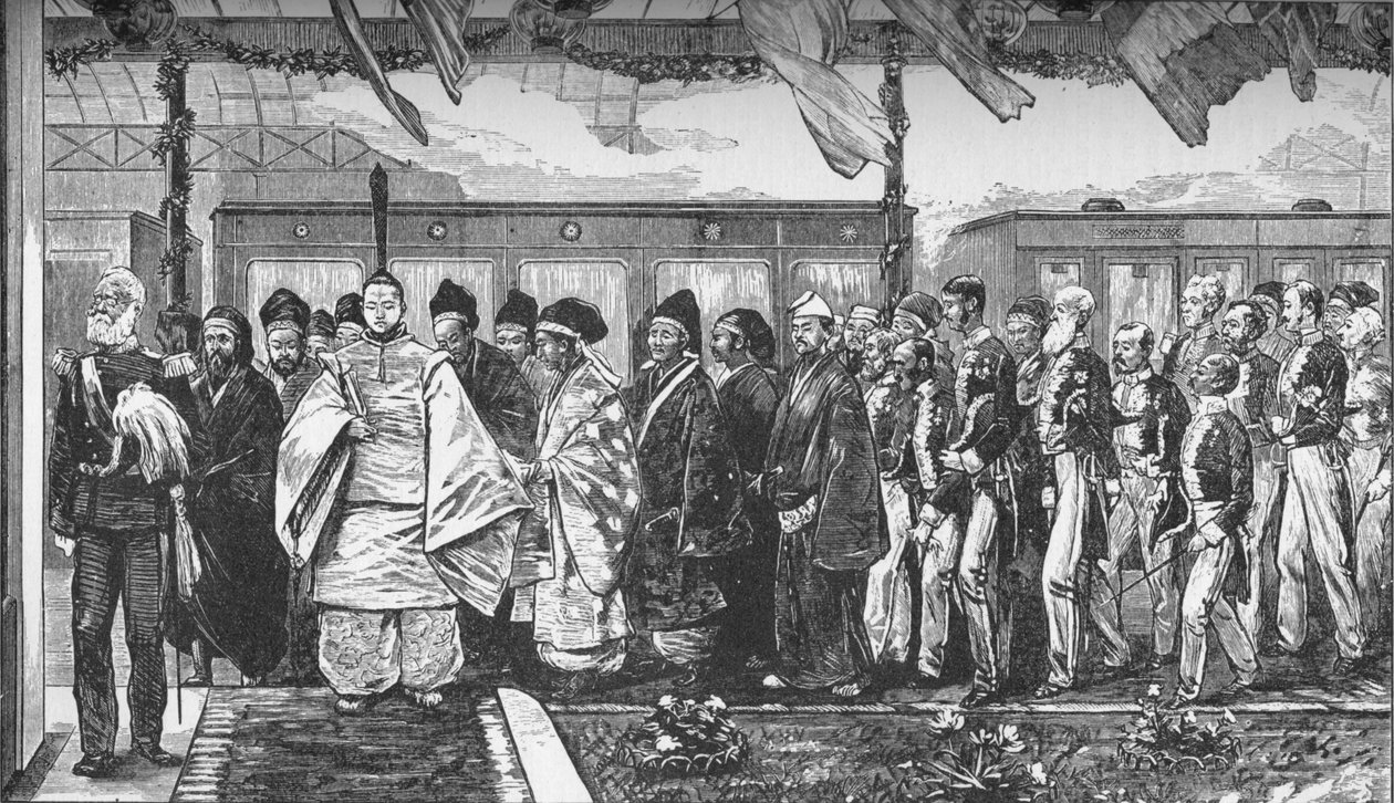 Åpning av den første jernbanen i Japan, 1872 1907 av Unbekannt
