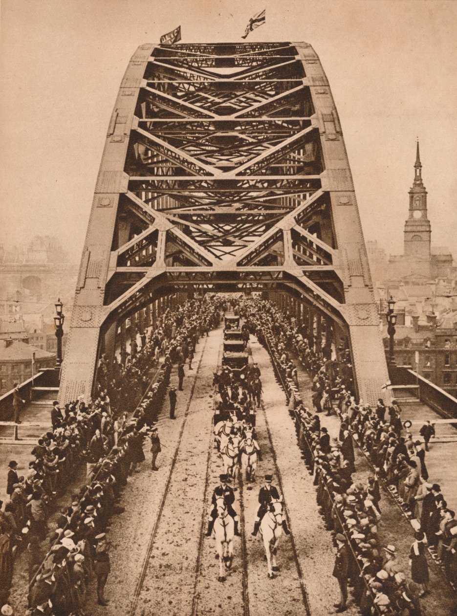 Åpning av den nye Tyne Bridge av King George V, Newcastle-upon-Tyne, 10. oktober 1928 1935 av Unbekannt
