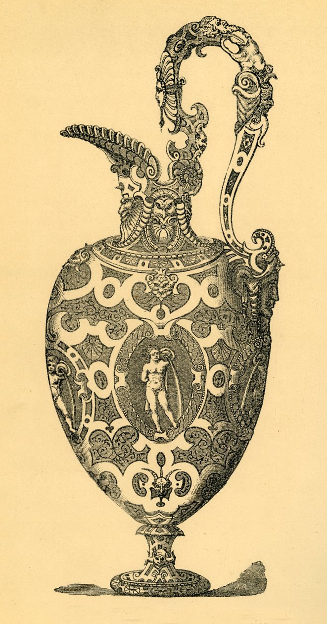 Originalt design for en vase eller ewer, 1881. av Unbekannt