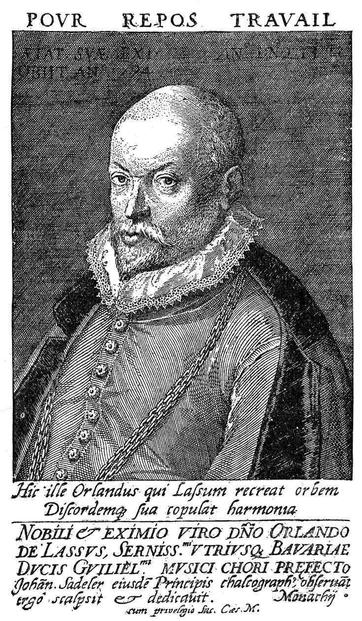 Orlandus Lassus, flamsk renessansekomponist og musiker, 1500-tallet av Unbekannt