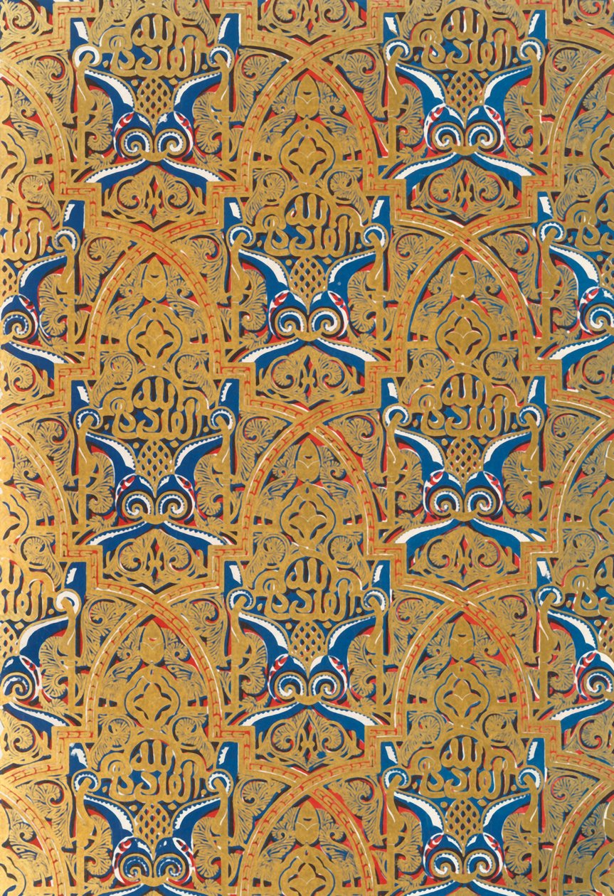 Ornament i paneler på veggene, Hall of the Ambassadors, 1907. av Unbekannt