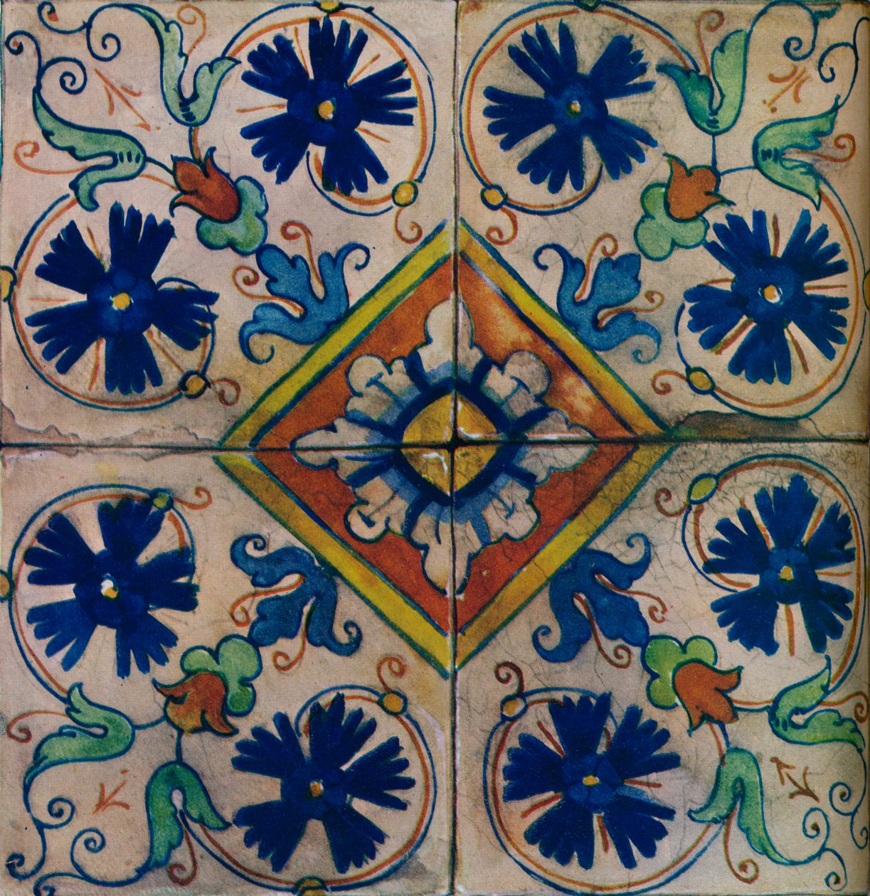 Ornamentale nederlandske fliser, italiensk innflytelse, c1600 av Unbekannt