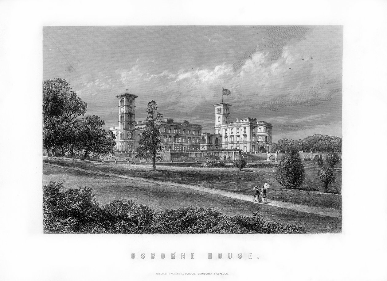 Osborne House, tidligere kongelig residens i East Cowes, Isle of Wight, England, 1899 av Unbekannt