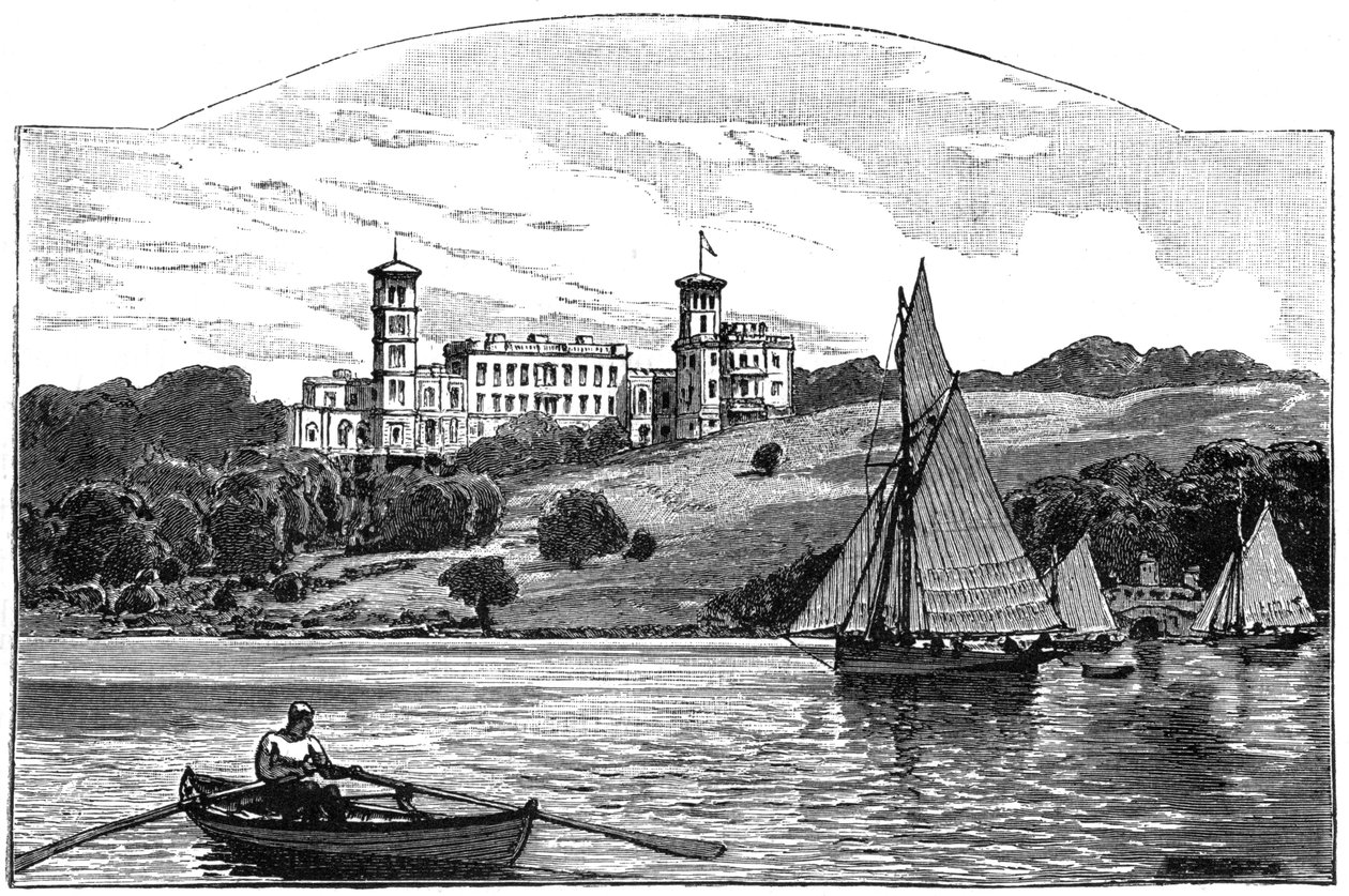 Osborne House fra Solent, East Cowes, Isle of Wight, 1900 av Unbekannt