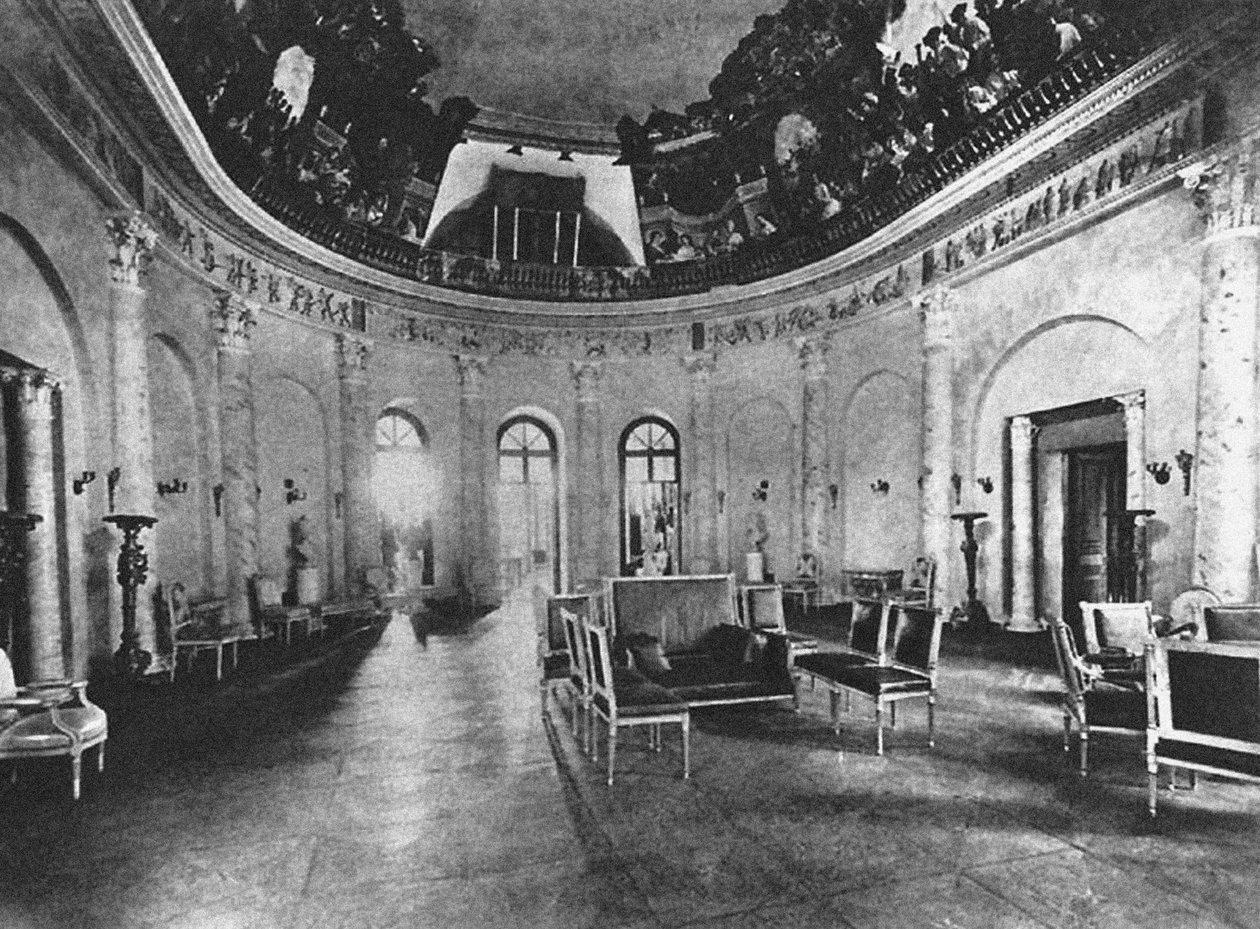 Ostafyevo eiendom. Oval Hall, slutten av 1800-tallet av Unbekannt