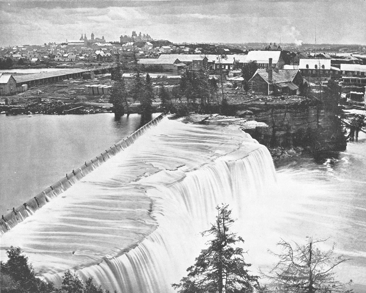 Ottawa, Canada, fra Rideau Falls, c1900. av Unbekannt