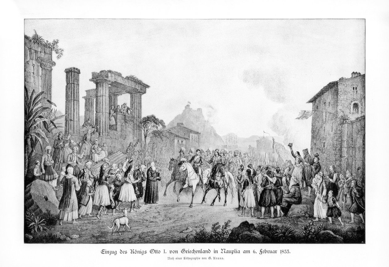 Otto I, konge av Hellas, lander i Nauplia, 6. februar 1833 1900 av Unbekannt