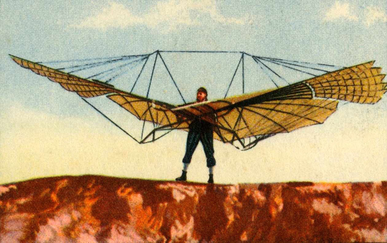 Otto Lilienthals glider, 1890-tallet, 1932. av Unbekannt