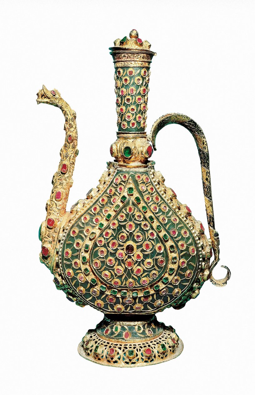 Ottomansk kunst: gullmugge, innlagt med edelstener. Gullsmederi 1600-tallet. av Unbekannt