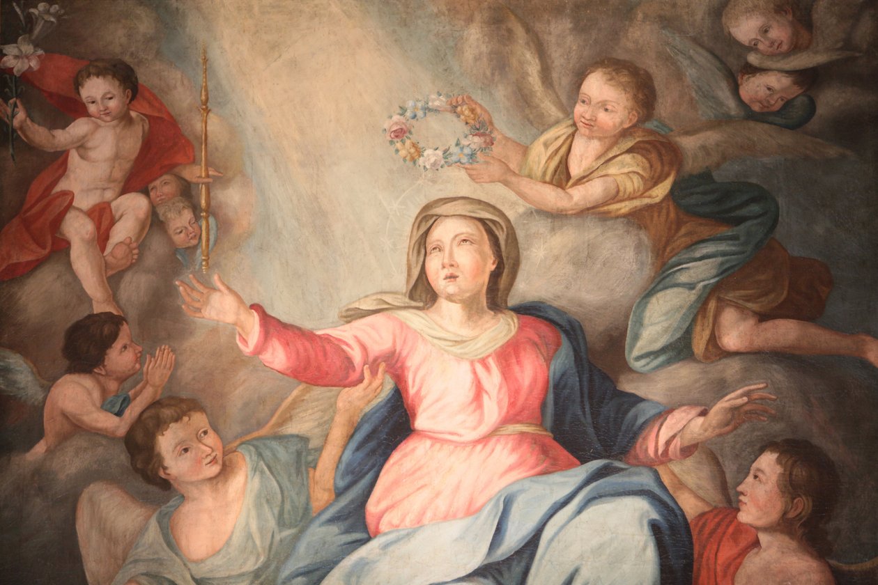 Vår Frue av Assumpsjon kirke. Marias kroning Cordon Frankrike av Unbekannt